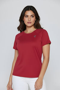 Zelocity Quick Dry Relaxed Top - Deep Claret — thumbnail 2